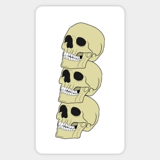 Stacked Skulls - Graphic Tee Sticker